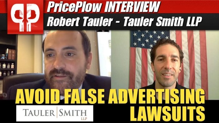 Attorney for false advertising